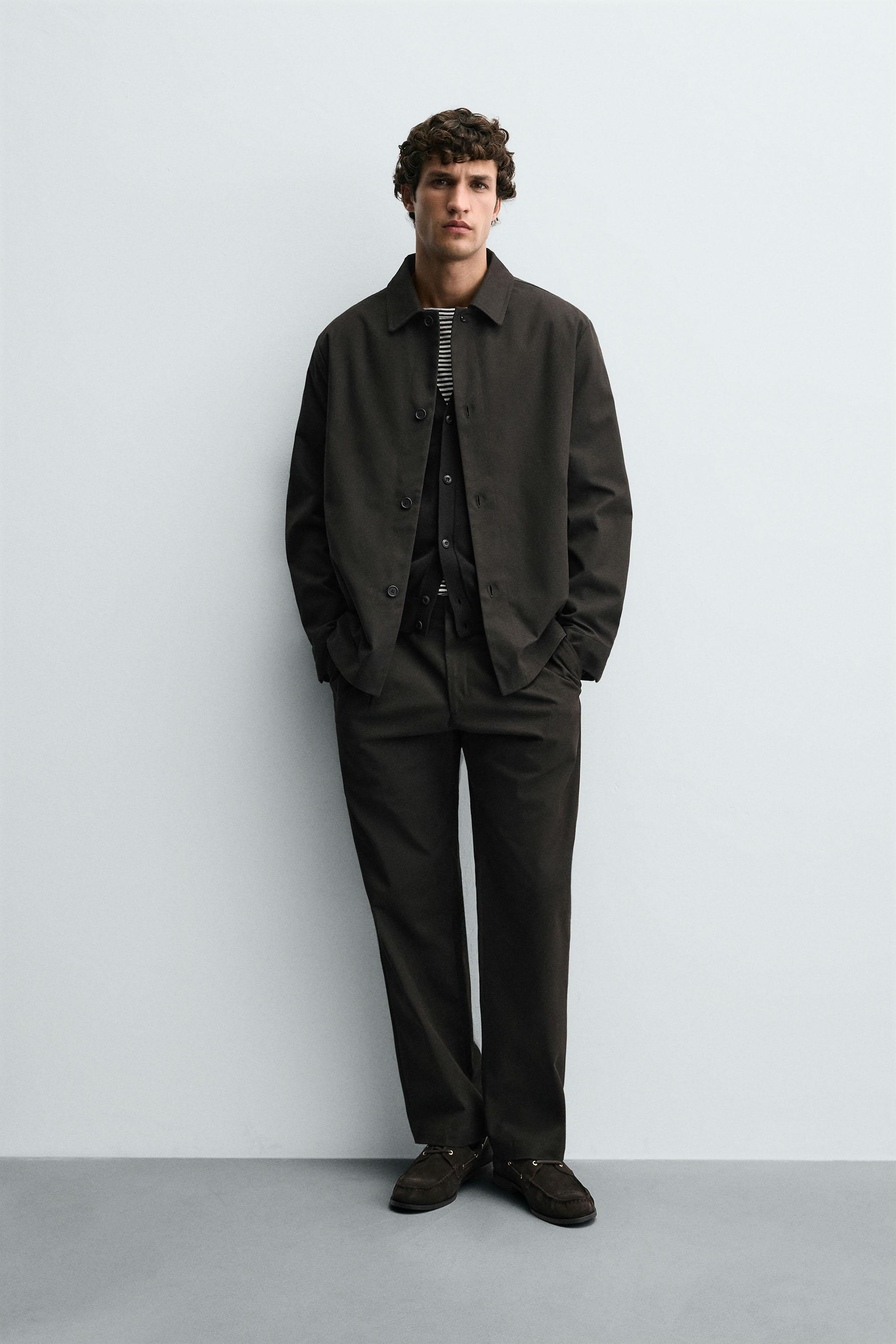 PLEATED TWILL PANTS